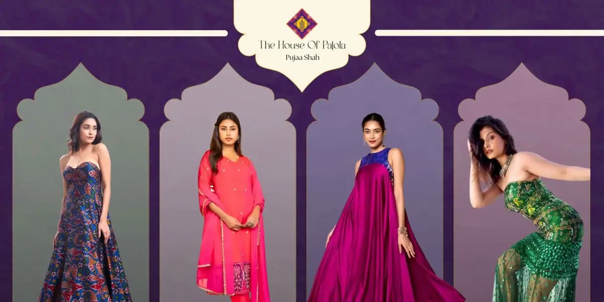 Contemporary Patola outfits blending tradition and modern fashion.