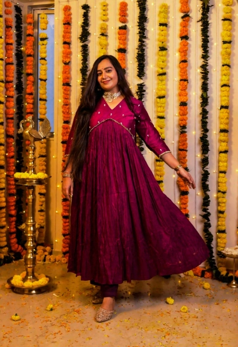 Plum Radiance Kurta Set