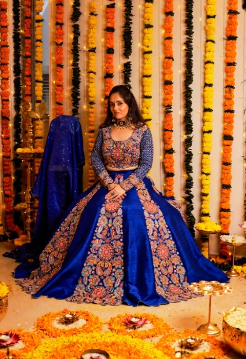 Royal Indigo Lehenga Set